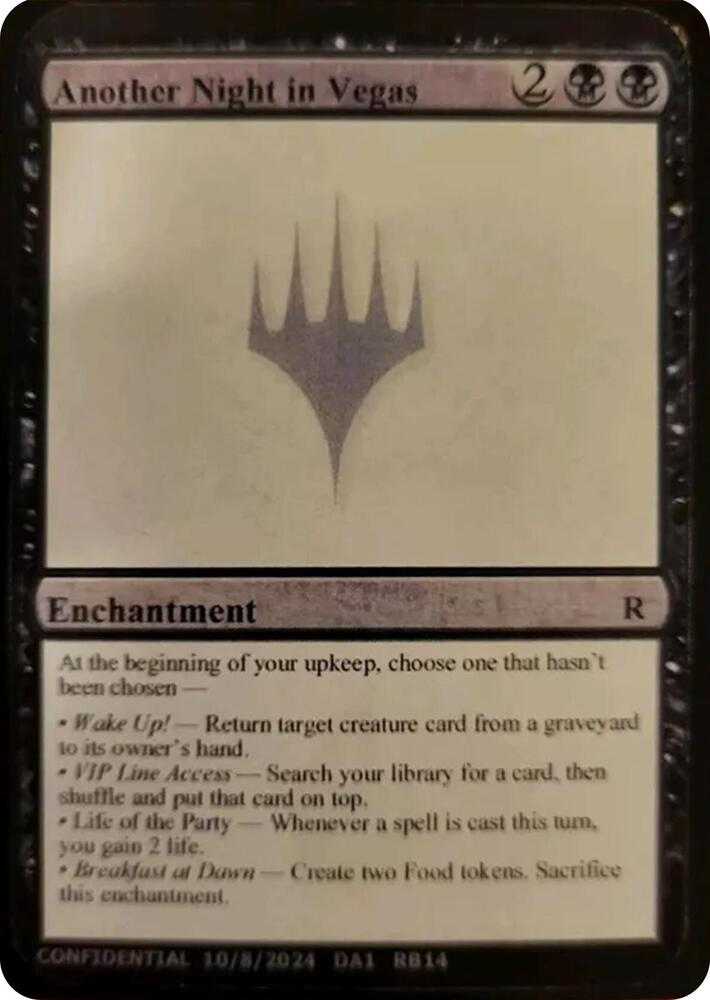 Another Night in Vegas, Un-Known Event Playtest Cards #593796
