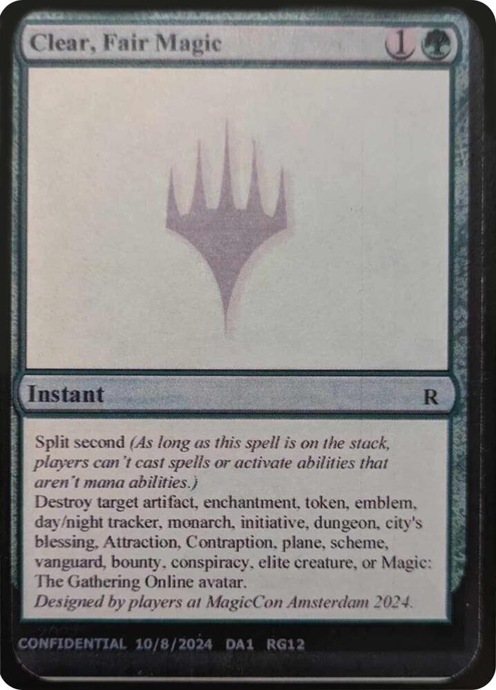 Clear, Fair Magic, Un-Known Event Playtest Cards #596118