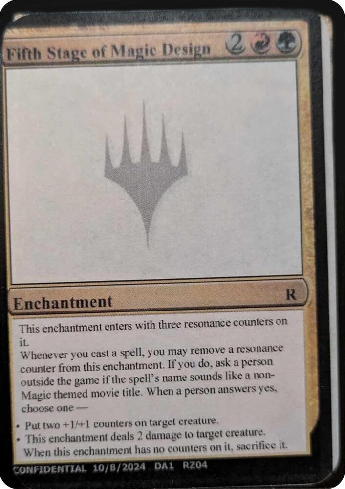 Fifth Stage of Magic Design, Un-Known Event Playtest Cards #596119