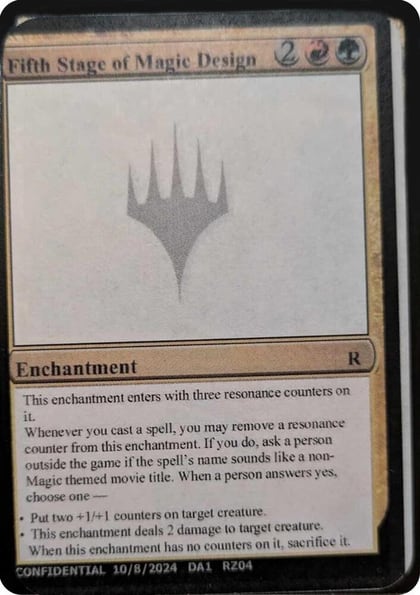 Fifth Stage of Magic Design, Un-Known Event Playtest Cards #596119