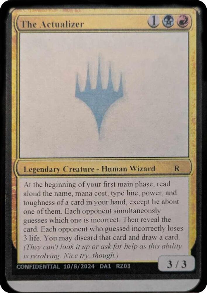 The Actualizer, Un-Known Event Playtest Cards #596121