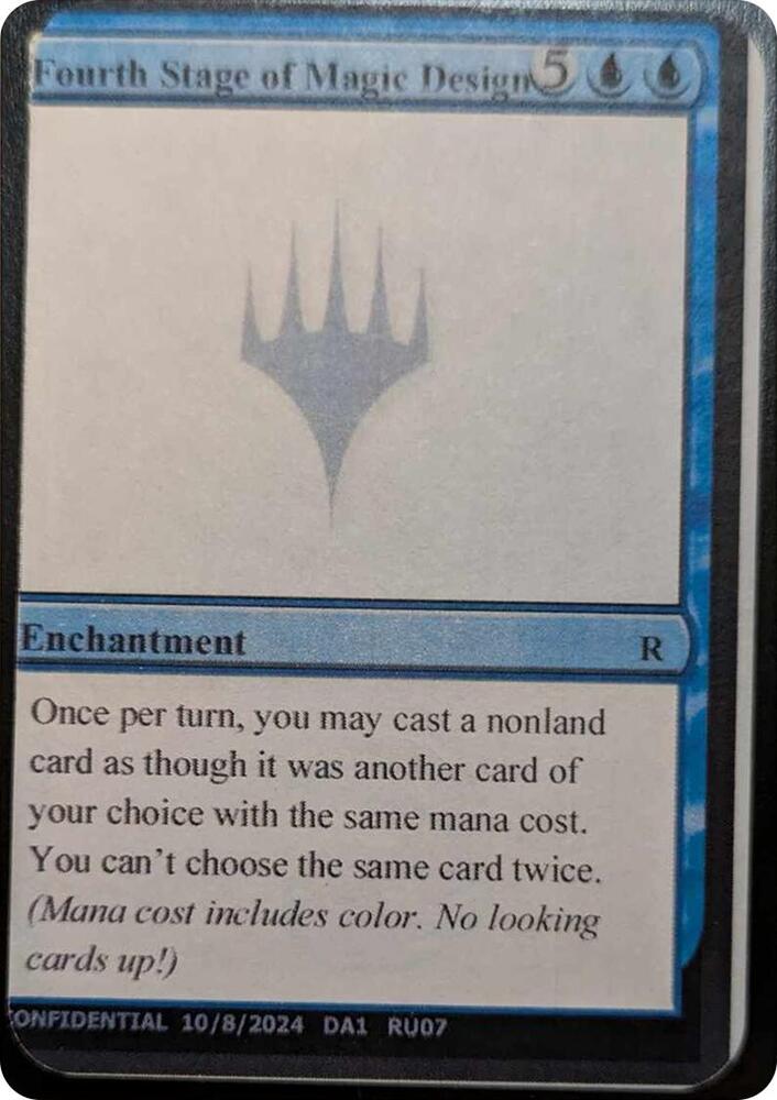 Fourth Stage of Magic Design, Un-Known Event Playtest Cards #596126