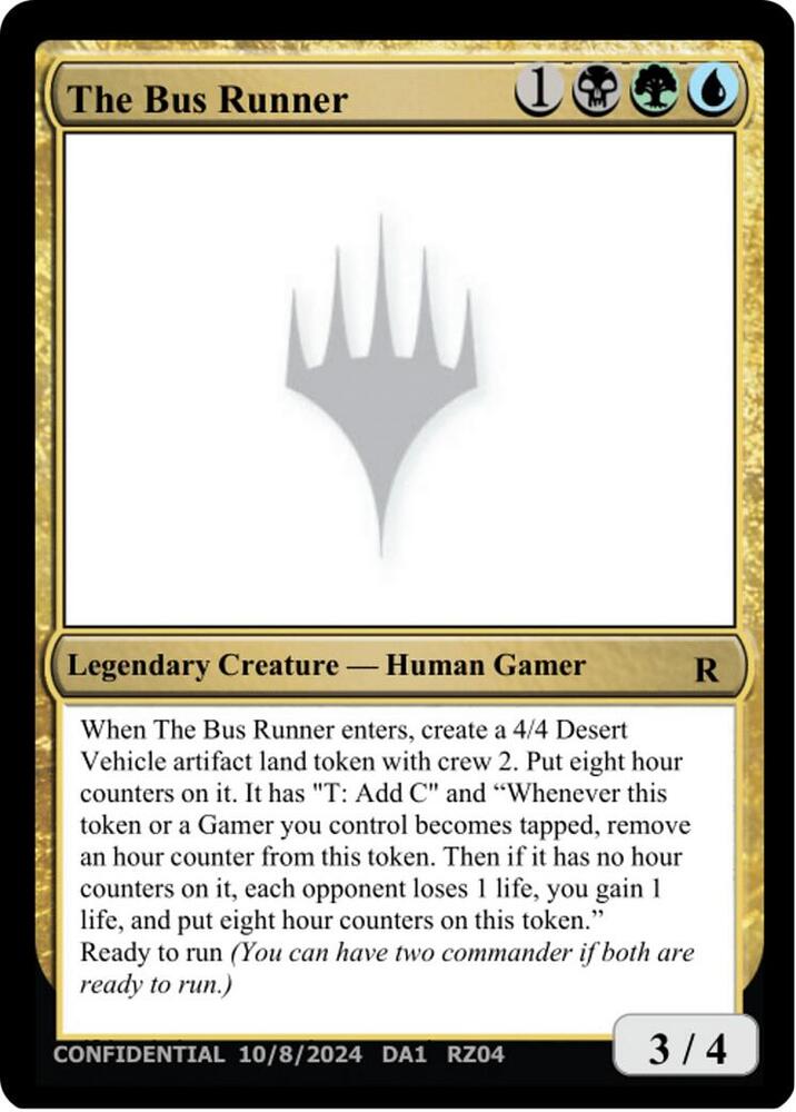 The Bus Runner, Un-Known Event Playtest Cards #596128