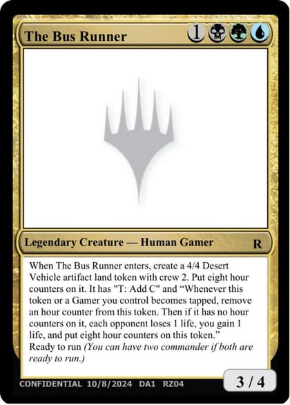 The Bus Runner, Un-Known Event Playtest Cards #596128