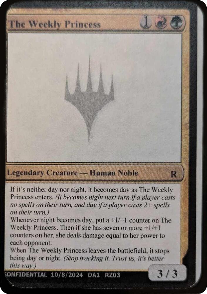 The Weekly Princess, Un-Known Event Playtest Cards #596164