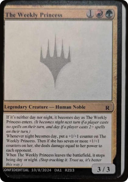 The Weekly Princess, Un-Known Event Playtest Cards #596164