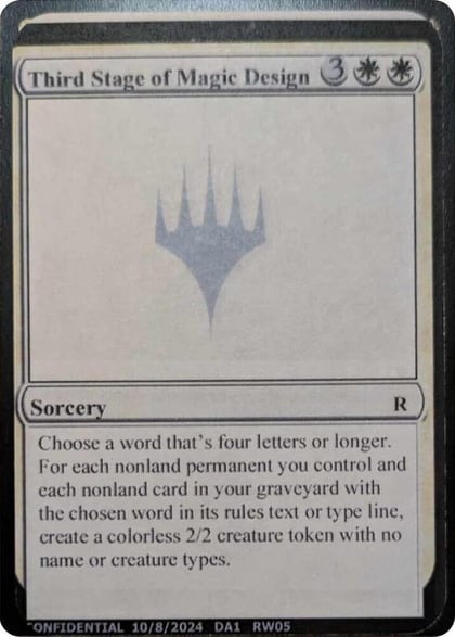 Third Stage of Magic Design, Un-Known Event Playtest Cards #596166
