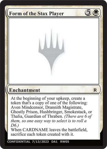 Form of the Stax Player, Un-Known Event Playtest Cards #599967