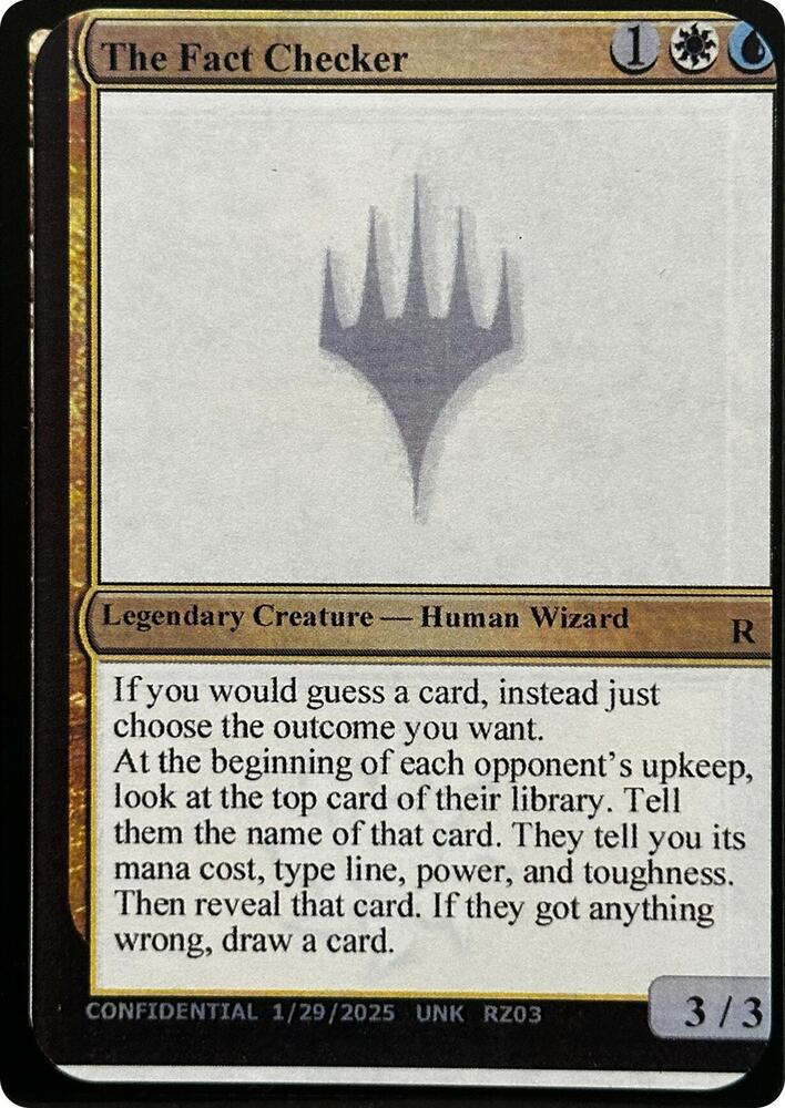 The Fact Checker, Un-Known Event Playtest Cards #631087
