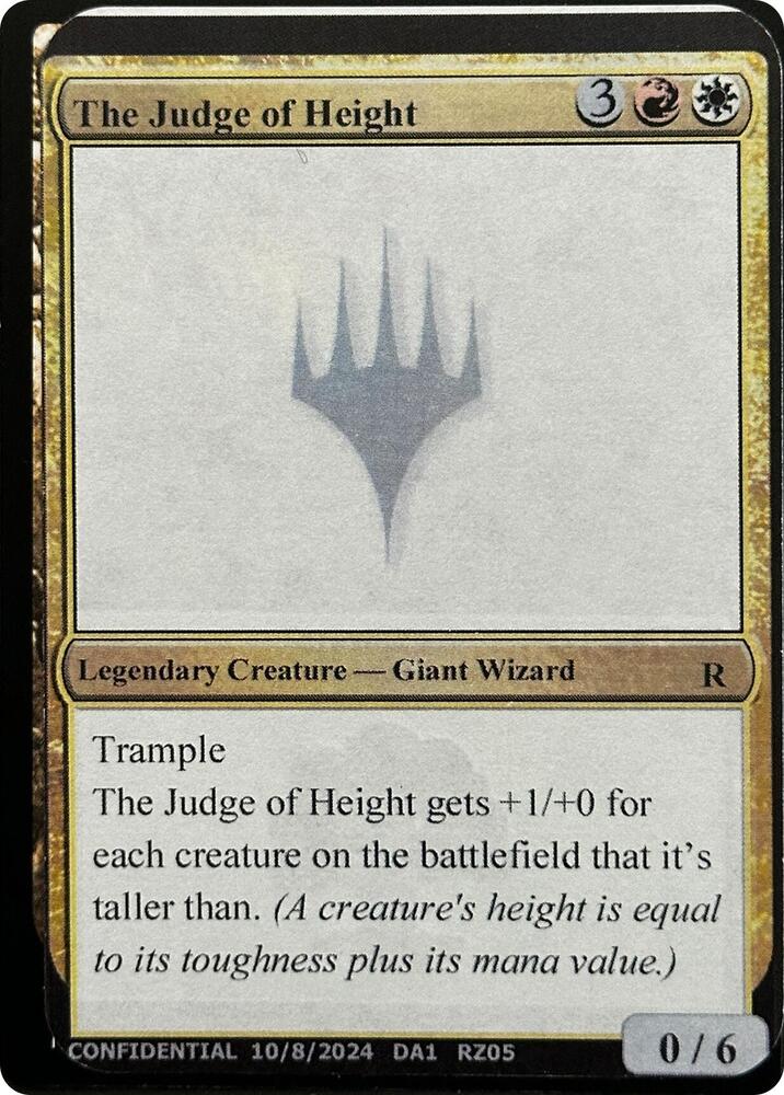 The Judge of Height, Un-Known Event Playtest Cards #631088