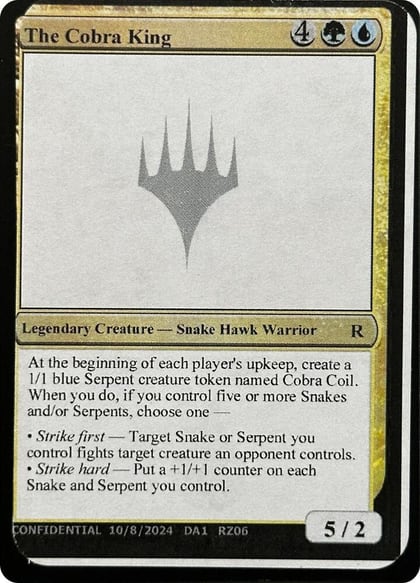 The Cobra King, Un-Known Event Playtest Cards #631091