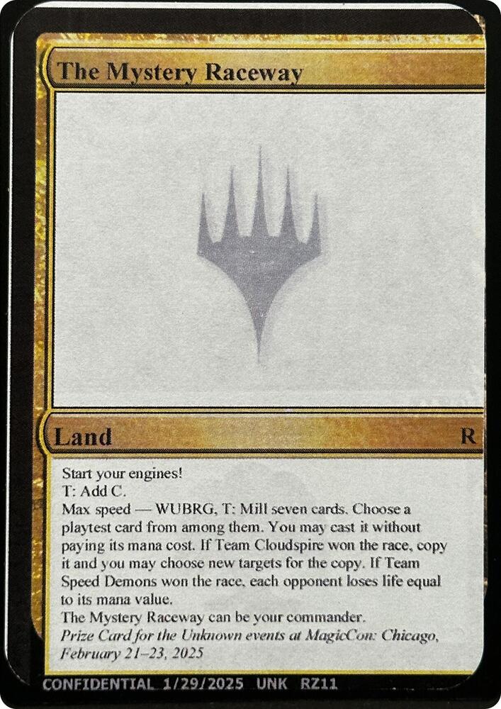 The Mystery Raceway, Un-Known Event Playtest Cards #631712