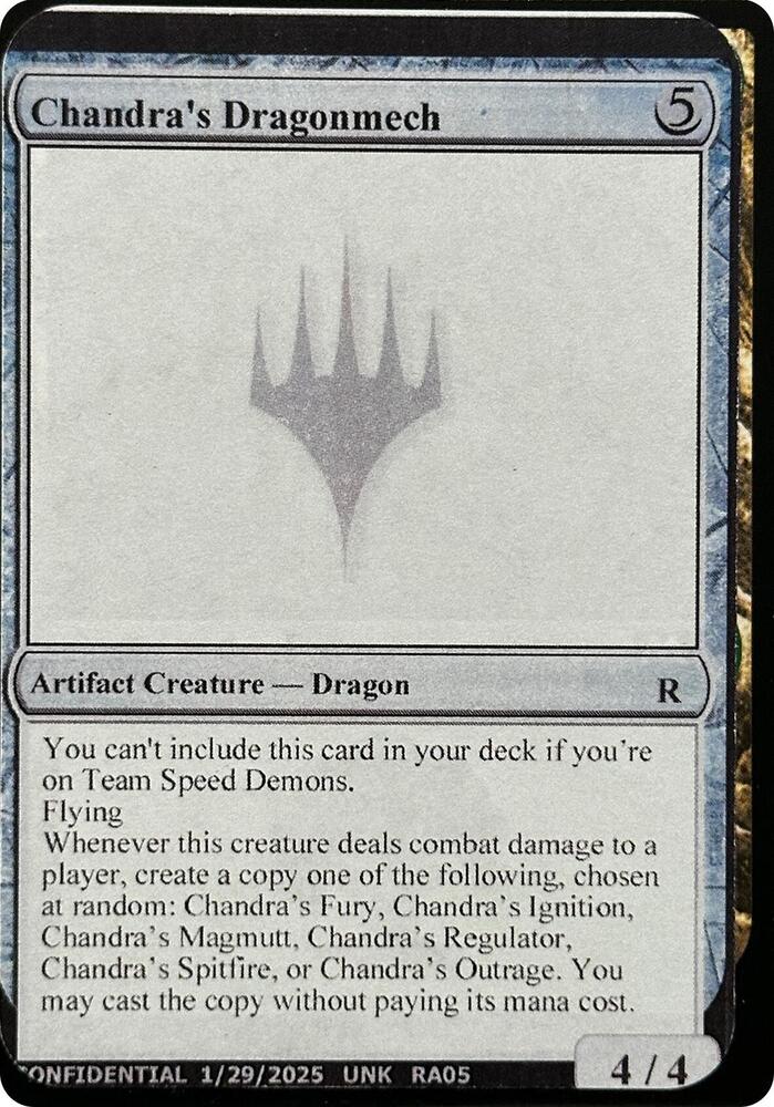 Chandra's Dragonmech, Un-Known Event Playtest Cards #631715