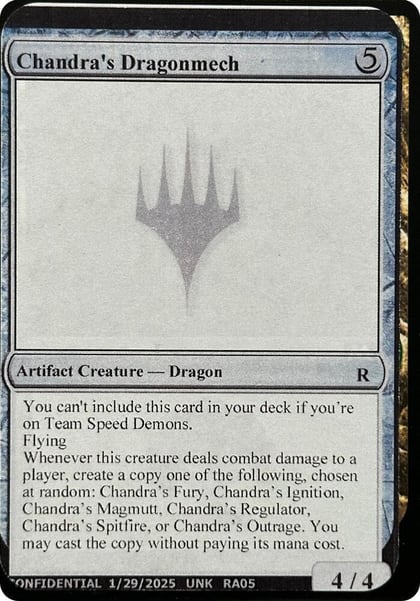 Chandra's Dragonmech, Un-Known Event Playtest Cards #631715
