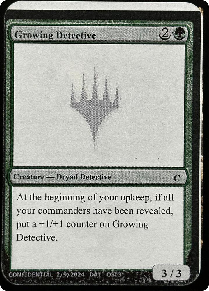 Growing Detective, Un-Known Event Playtest Cards #631724