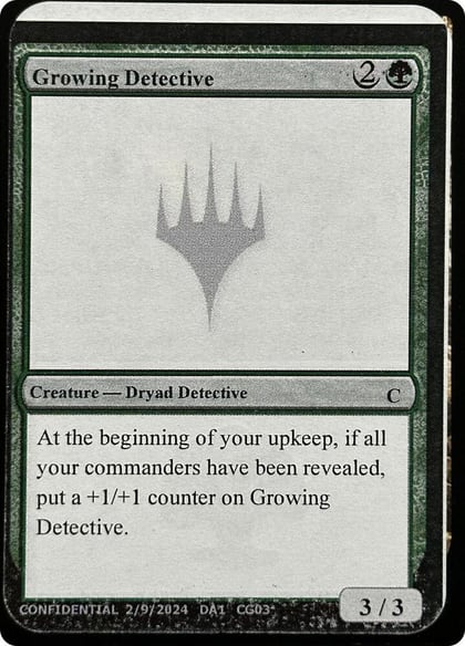 Growing Detective, Un-Known Event Playtest Cards #631724