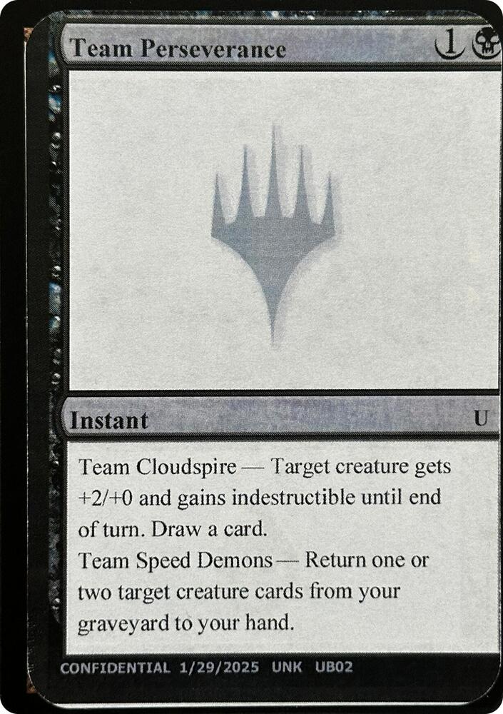 Team Perseverance, Un-Known Event Playtest Cards #631732