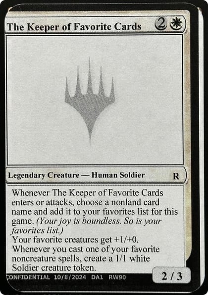 The Keeper of Favorite Cards (10/8/2024), Un-Known Event Playtest Cards #631733