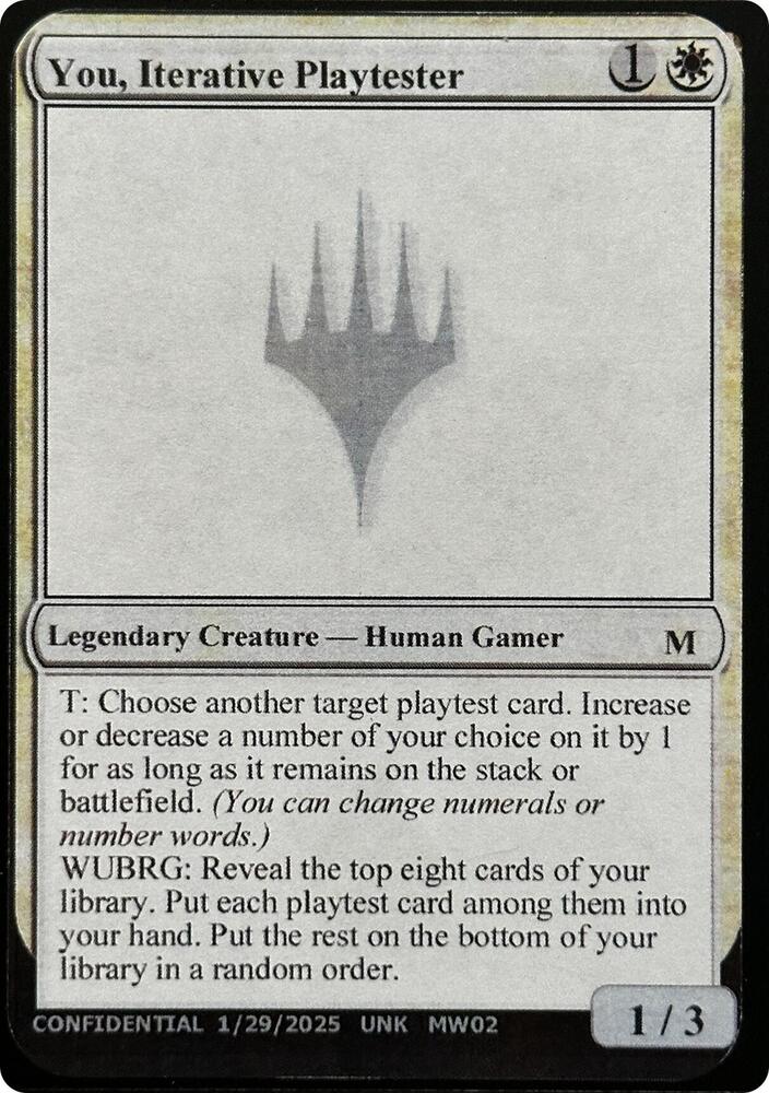 You, Iterative Playtester, Un-Known Event Playtest Cards #631736