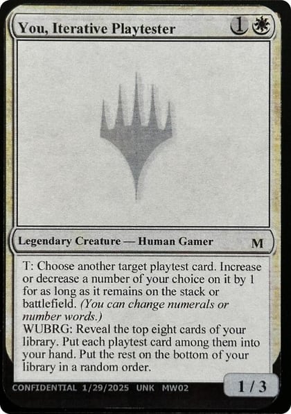 You, Iterative Playtester, Un-Known Event Playtest Cards #631736
