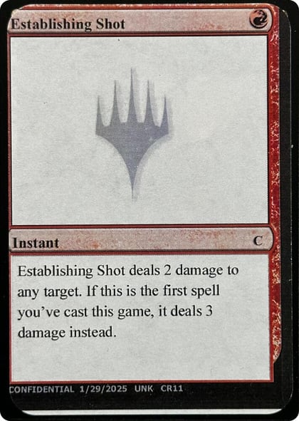 Establishing Shot, Un-Known Event Playtest Cards #631741