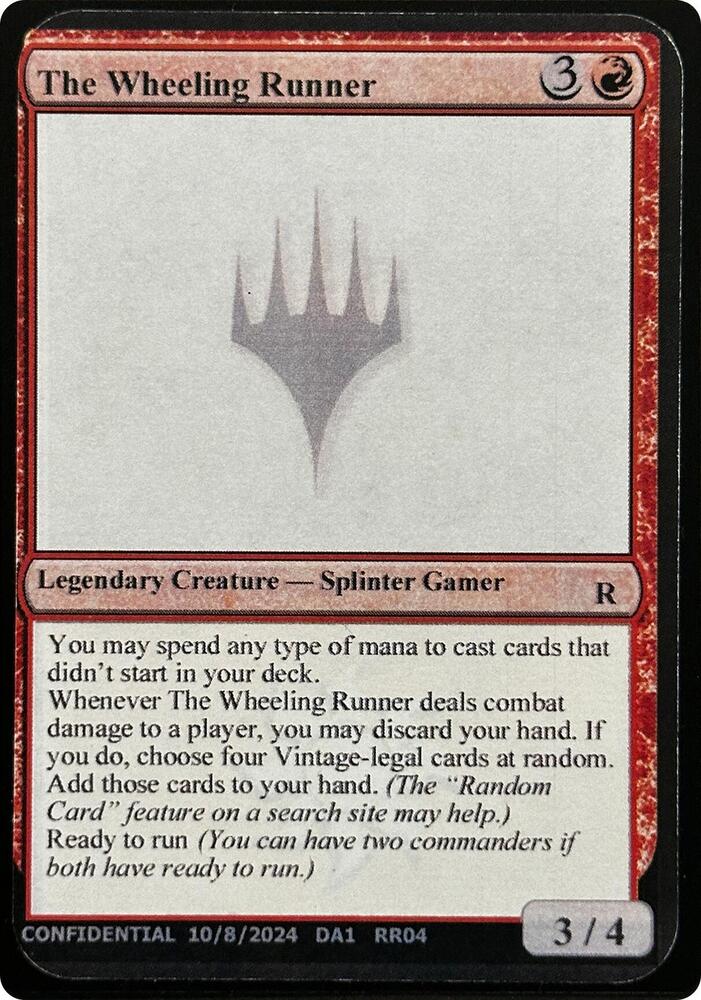 The Wheeling Runner, Un-Known Event Playtest Cards #631746