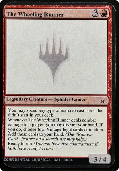 The Wheeling Runner, Un-Known Event Playtest Cards #631746