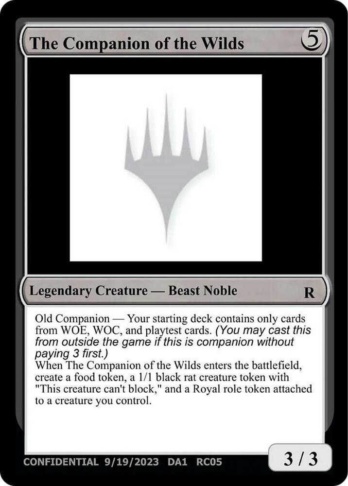 The Companion of the Wilds, Un-Known Event Playtest Cards #632770