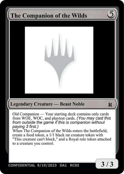 The Companion of the Wilds, Un-Known Event Playtest Cards #632770