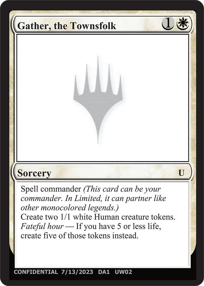 Gather, the Townsfolk, Un-Known Event Playtest Cards #632771