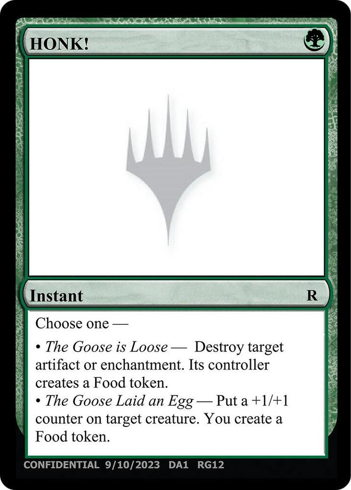 HONK!, Un-Known Event Playtest Cards #632790