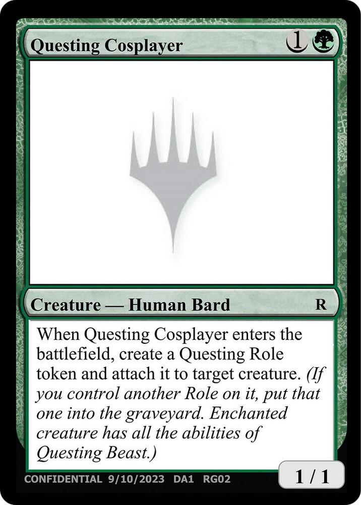 Questing Cosplayer, Un-Known Event Playtest Cards #632793