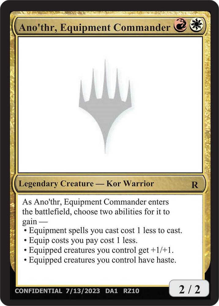 Ano'thr, Equipment Commander, Un-Known Event Playtest Cards #632797