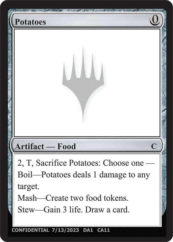 Potatoes, Un-Known Event Playtest Cards #632805