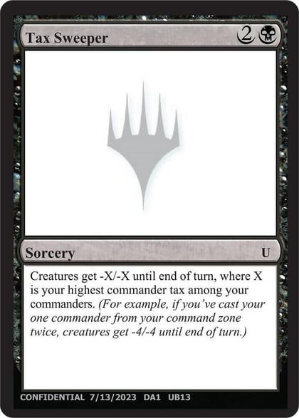 Tax Sweeper, Un-Known Event Playtest Cards #633075