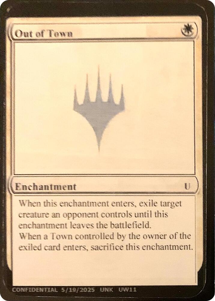 Out of Town, Un-Known Event Playtest Cards #639871
