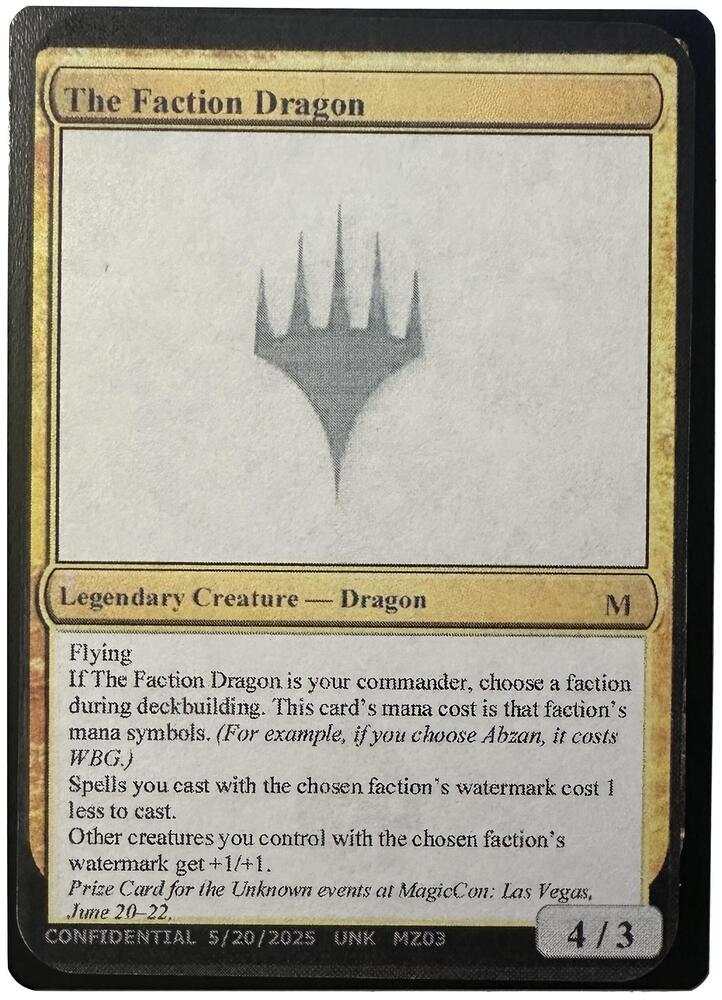 The Faction Dragon, Un-Known Event Playtest Cards #640238