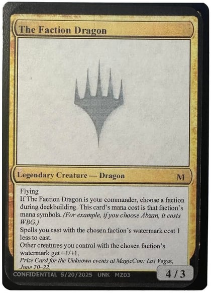The Faction Dragon, Un-Known Event Playtest Cards #640238