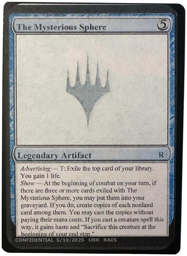 The Mysterious Sphere, Un-Known Event Playtest Cards #640241