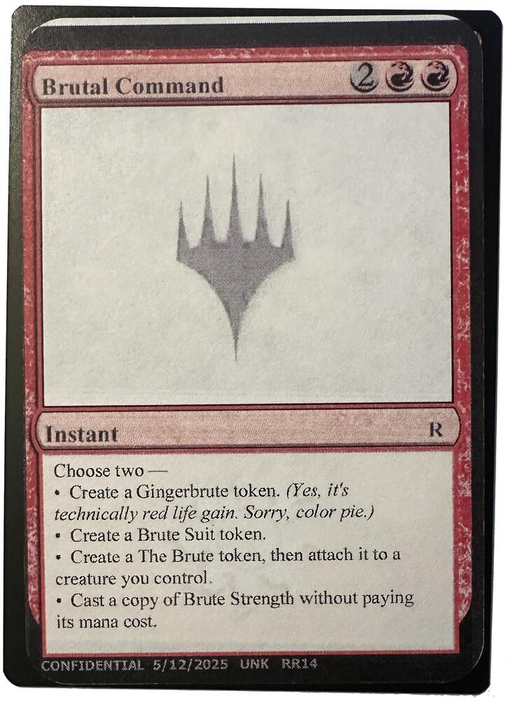 Brutal Command, Un-Known Event Playtest Cards #640494