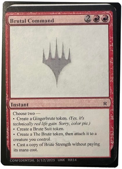 Brutal Command, Un-Known Event Playtest Cards #640494