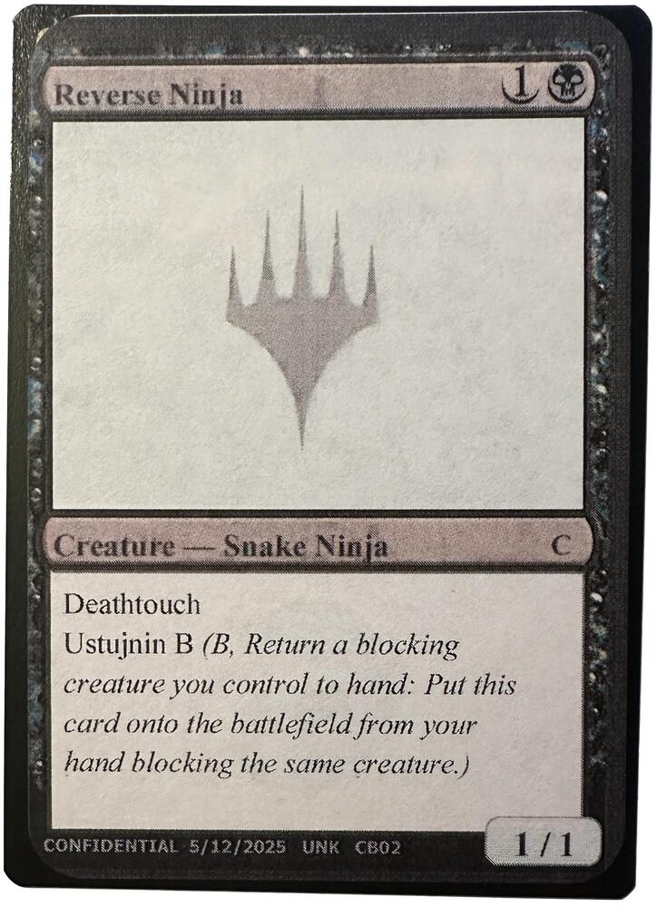 Reverse Ninja, Un-Known Event Playtest Cards #640734