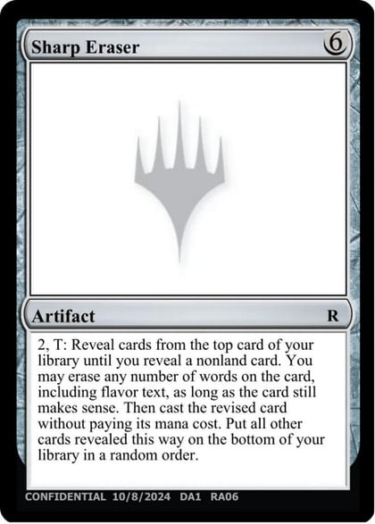 Sharp Eraser, Un-Known Event Playtest Cards #641694