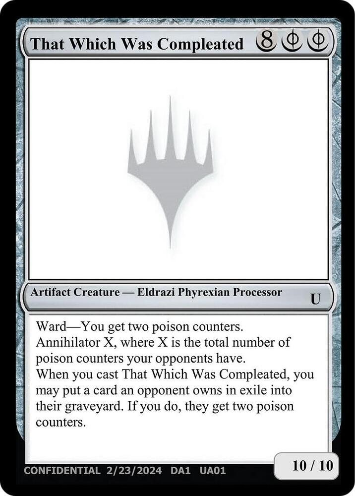 That Which Was Compleated, Un-Known Event Playtest Cards #641700