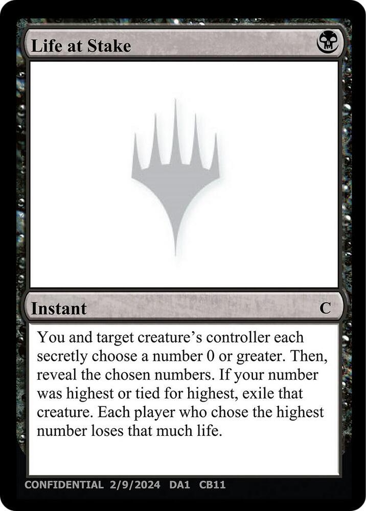 Life at Stake, Un-Known Event Playtest Cards #641702