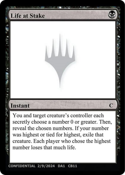 Life at Stake, Un-Known Event Playtest Cards #641702
