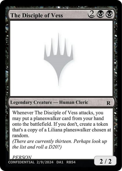 The Disciple of Vess, Un-Known Event Playtest Cards #641707