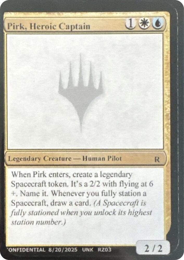 Pirk, Heroic Captain, Un-Known Event Playtest Cards #664545