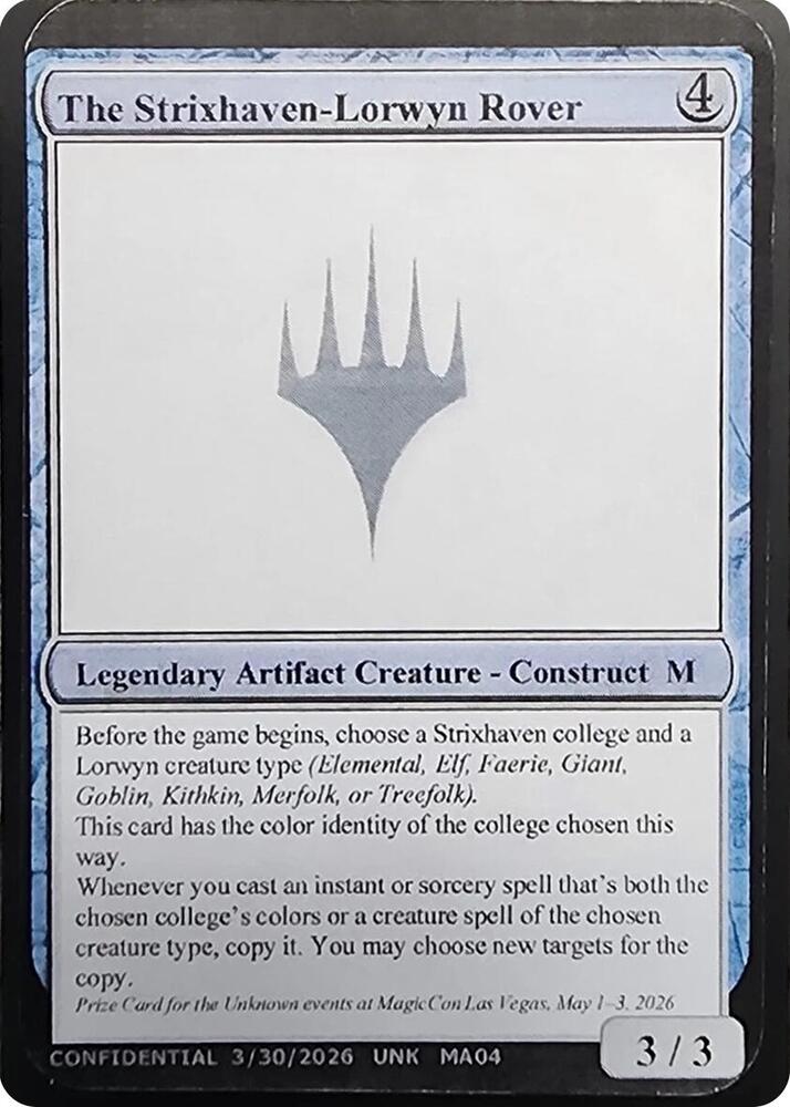 The Strixhaven-Lorwyn Rover, Un-Known Event Playtest Cards #693602