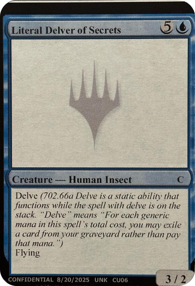 Literal Delver of Secrets, Un-Known Event Playtest Cards #711480